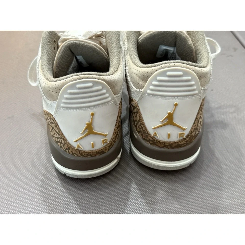Air Jordan 3 Retro Palomino Cream Men's Size 9.5 (CT8532-102) Minor Wear